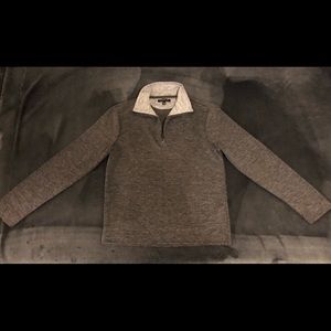 BANANA REPUBLIC Quarter Zip Pullover Sweater Men’s Small Charcoal Gray